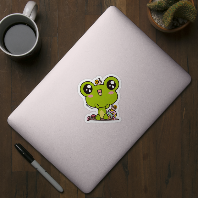 cute frog, kawaii frog cartoon by princessmi-com